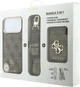 Etui na smartfon Apple iPhone 18 Pro/17 Pro Guess 4G z portfelem i smyczą Magsafe Brown (GUBPHUP18LP4SM44CW) - obraz 9