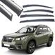 Дефлектори вікон вітровики Benke для Subaru Forester 2018- Хром Молдинг Нержавіюча сталь 3D (BSRFS1823-W/S) - изображение 1