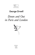 Книга Down and Out in Paris and London. Джордж Орвелл - зображення 4