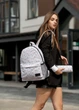 Женский городской рюкзак Sambag Brix с цветочным принтом 40x27x15 см белый - изображение 8