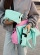 Жіноча спортивна сумка Sambag Flow з оксфорду 41x25,5x16,5 см м'ятна - зображення 11