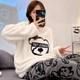 Женская тёплая пижама Lesko Bear Белый + Серый 2XL костюм для дома - изображение 5