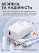 Комплект швидка зарядка LEXEGO 33W Turbo Charge зарядний пристрій з кабелем USB-A to Type-C для телефона планшета блок живлення зі шнуром Quick Charge мережевий адаптер для Xiaomi Samsung iPhone ксяомі самсунга білий (XMK-33W) - зображення 2