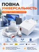 Комплект швидка зарядка LEXEGO 33W Turbo Charge зарядний пристрій з кабелем USB-A to Type-C для телефона планшета блок живлення зі шнуром Quick Charge мережевий адаптер для Xiaomi Samsung iPhone ксяомі самсунга білий (XMK-33W) - зображення 4