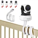 Відеоняня Baby Monitor WiFi 01 + гнучкий тримач, 5 дюймовий HD екран, камера 1080Р та управління зі смартфона, датчиком звуку, руху, нічне бачення, термометр, радіоняня - зображення 3