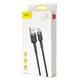Кабель Baseus Cafule USB to Type-C 60W 3A 1m Black-grey CATKLF-BG1 - зображення 6