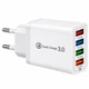 Сетевое зарядное устройство на 4 USB порта, адаптер для быстрой зарядки телефонов и планшетов белый - изображение 2