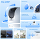 IP-камера EZVIZ C6N G1 4K Wi-Fi 2.4/5 ГГц, 360°, AI обнаружение людей и животных, цветное ночное видение, WDR, Alexa - изображение 3