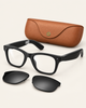 Розумні окуляри Smart Glasses AI з камерою, Bluetooth, мікрофоном і 2 парами лінз, чорні - зображення 5