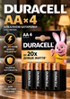 Батарейки Duracell Basic AA 4 шт LR6 MN1500 Alkaline 1.5 В для техніки - зображення 1