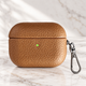 Чехол Grain Leather Case противоударный для AirPods Pro 3 натуральная кожа коричневый Saddle Brown SR-547 - изображение 2