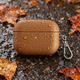 Чехол Grain Leather Case противоударный для AirPods Pro 3 натуральная кожа коричневый Saddle Brown SR-547 - изображение 5