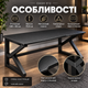 Письменный компьютерный стол Dash S12 140 см для дома офиса ПК ноутбука с металлическим каркасом эргономичной столешницей черный - изображение 2