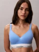 Бюстгальтер без косточек с Push-up хлопковый Calvin Klein 856892100 S Голубой (1162885598) - изображение 1