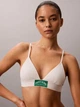 Комплект женского белья (бюстгальтер + трусики слип) хлопковый Calvin Klein 619293290 XS Молочный (1162884487) - изображение 3