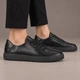 Женские кеды кроссовки ITstyle натуральная кожа Черные 40 (333) - изображение 5