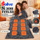 Плед с подогревом Solve 150х80 см USB от повербанка, 8 зон нагрева, 3 режима, серый KT9009521 - изображение 2