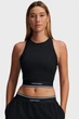 Жіночий чорний топ UA Meridian Rib Branded Tank Under Armour M 1389641-001 - зображення 1