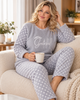Женская теплая флисовая пижама «Forever Grateful» big size 3XL - изображение 2