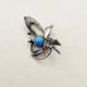 Брошка серебряная с бирюзой 2,89 г - изображение 5