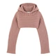 Болеро дитяче Zara коричневе в'язане з капюшоном коротке стильне для дівчинки 122 - изображение 3