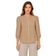 Блузка жіноча Aware by Vero Moda бежева бавовняна з пишними рукавами 3/4 XS - изображение 1