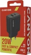 Ładowarka Canyon OnCharge 200 20W 1xPD 1xQC EU Black (CNE-CHA200-31) - obraz 6