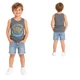 Майка дитяча Billabong сіра бавовняна з принтом тигра в стилі skate-casual 128 - изображение 6
