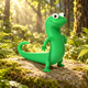 Іграшка Ящірка Том з мультфільму Стрибунці. 3D-Іграшка Lizard Tom Chill from Hoppers. - зображення 5