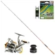 Карбоновый спиннинг Shimano High Carbon 2.4 м тест 3–15 г с катушкой BX2000A и шнуром готовый набор для ловли окуня и судака - изображение 1