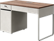 Стіл з тумбою OfficePro PG-M24B-12B-14 горіховий світло-сірий стільниця 140×60×2,5 ДСП з меламіном сталеві ніжки висувні шухляди (PG-M24B-12B-14) - зображення 1