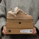 Угги жіночі Lowmel Sneaker Platform Beige натуральна замша та овчина 38р бежевий - изображение 1
