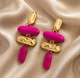 Женские сережки Фрагменты jewelry Малиновые - изображение 1