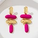Женские сережки Фрагменты jewelry Малиновые - изображение 3