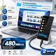 100W кабель Essager Fast Charging Digital Display type-C PD 5A з дисплеєм 2 метра - изображение 7