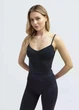 Жіноча безшовна майка з ефектом бра Giulia CAMISOLE BRA EFFECT S/M Black, топ з мікрофібри на тонких бретелях - зображення 3