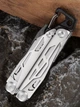 Мультитул 25-в-1 Multitool Pliers кишеньковий туристичний з плоскогубцями ножем кусачками викрутками бітами та чохлом, Silver - зображення 10