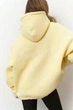 Худи Unisex из турецкой тринитки пенье на флисе с вышивкой ukraine на спине 42-50 желтый - изображение 2