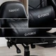 Компьютерное кресло Hanert G-Force Black геймерское с подставкой для ног Tilt вращением 360° до 120 кг черное - изображение 7