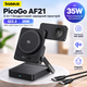 Бездротова зарядна станція Baseus PicoGo AF21 3-в-1 Qi2.2 35W з кабелем Type-CtoType-C 1м Чорний (707160001) - зображення 2