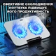 Подставка для ноутбука с активным охлаждением 2 USB 2 вентилятора White MLT P3S22 - изображение 2