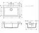 Мойка гранитная HANSGROHE S510-F660 встраиваемая мойка 770х415х205, цвет Stone Grey - изображение 2