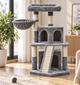 Игровой комплекс для кошек APOLLO-4 с когтеточкой 48×48×105 см — многоуровневый домик с лежанкой и гамаком - изображение 5