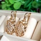 Сережки Xuping довжина 3.1см ширина 1.4см медичне золото позолота 18К с1719 - зображення 2