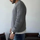 Свитер мужской вязанный GI Oversize XL серый - изображение 3