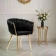 Стілець Just Sit IMPERIA velvet Чорний для вітальні, золоті ніжки, велюрове сидіння GLAMOUR LOFT - зображення 7