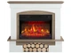 Електрокамін Artiflame з порталом 1800 Вт, камінокомплект з обігрівом до 30 м², декоративний камін з 3D-полум’ям, пультом і термостатом, білий/сірий дуб - зображення 7