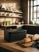 Металева хлібниця Maestro MR-1774-S Simple Living 30х20х15.7 см з відкидною кришкою з нержавіючої сталі для зберігання хліба Чорна - изображение 2