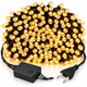 Гирлянда-нить 50 м, 500 LED, черный ПВХ-провод, мерцающий свет, теплый белый, 220В от сети - изображение 5
