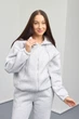 Теплий повсякденний костюм оверсайз байка кофта з капюшоном на блискавці Aksan 26.3043 44(M) Меланж - зображення 5